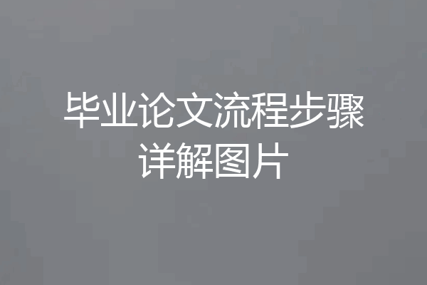 毕业论文流程步骤详解图片