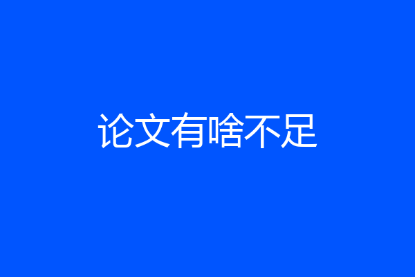 论文有啥不足
