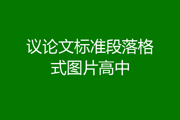 议论文标准段落格式图片高中