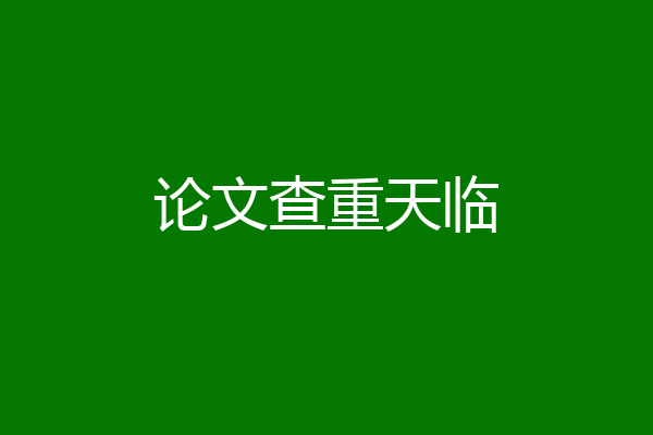 论文查重天临