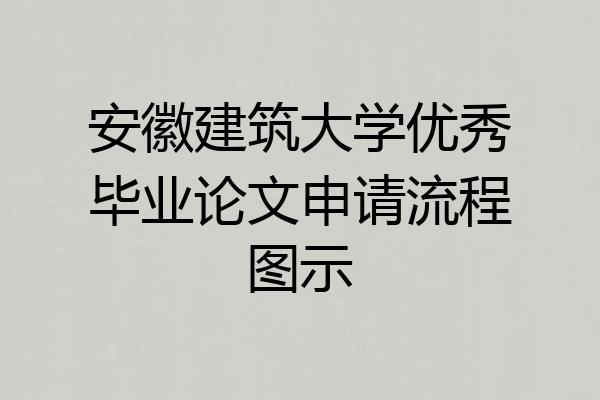 安徽建筑大学优秀毕业论文申请流程图示