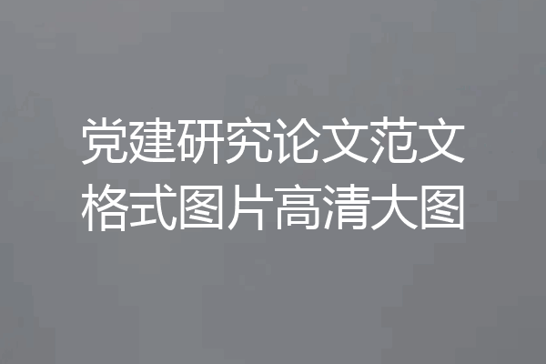 党建研究论文范文格式图片高清大图