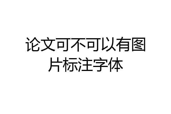 论文可不可以有图片标注字体