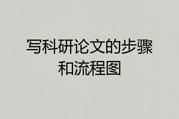 写科研论文的步骤和流程图