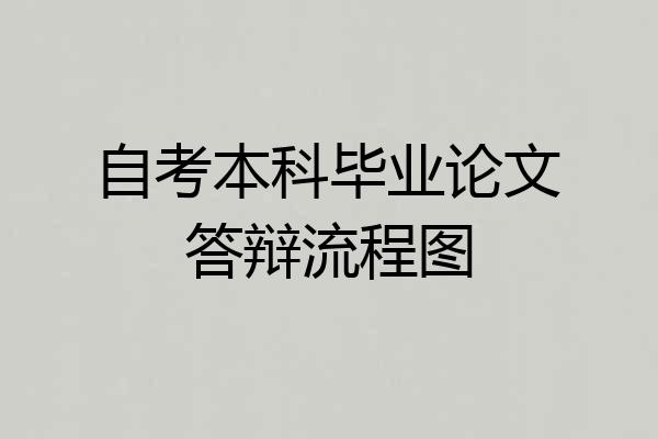 自考本科毕业论文答辩流程图