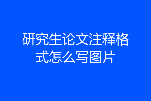 研究生论文注释格式怎么写图片
