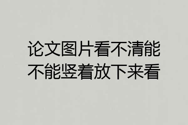 论文图片看不清能不能竖着放下来看