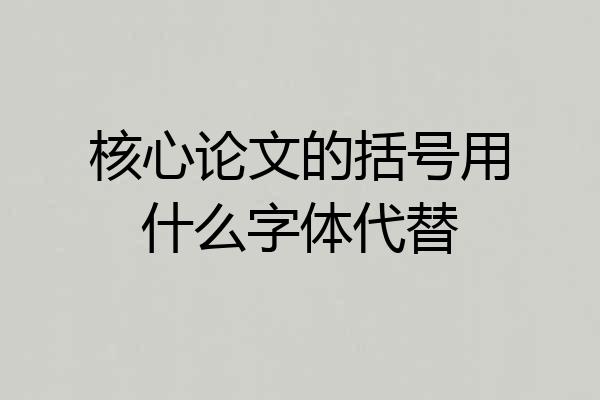 核心论文的括号用什么字体代替