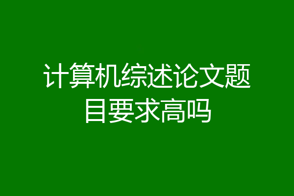 计算机综述论文题目要求高吗