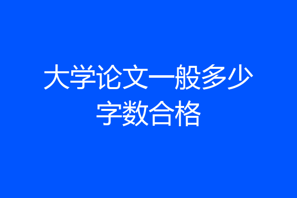 大学论文一般多少字数合格