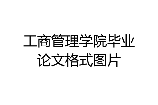 工商管理学院毕业论文格式图片