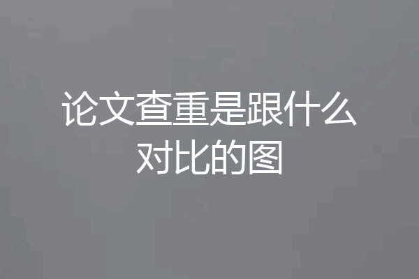 论文查重是跟什么对比的图