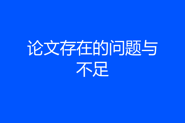 论文存在的问题与不足