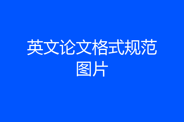 英文论文格式规范图片