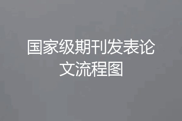 国家级期刊发表论文流程图