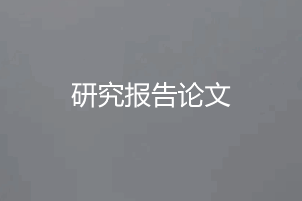 研究报告论文