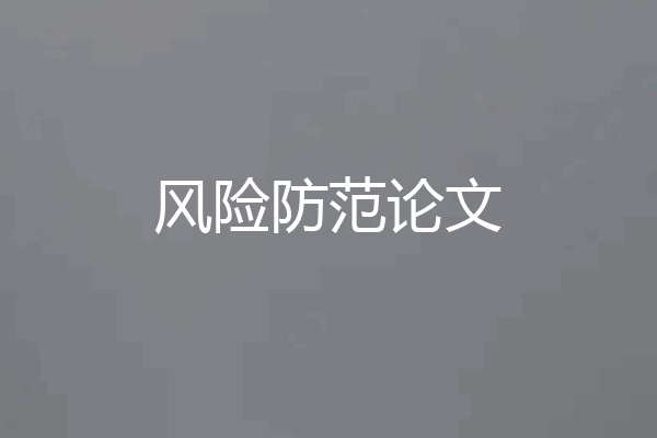 风险防范论文