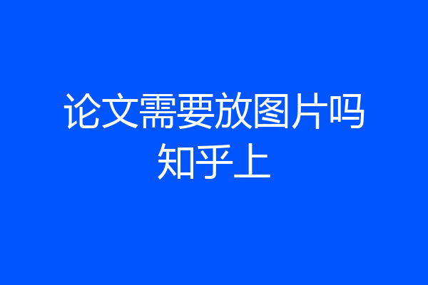 论文需要放图片吗知乎上