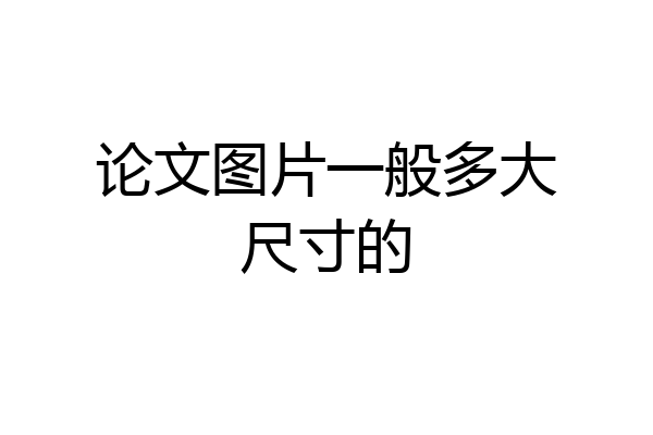 论文图片一般多大尺寸的