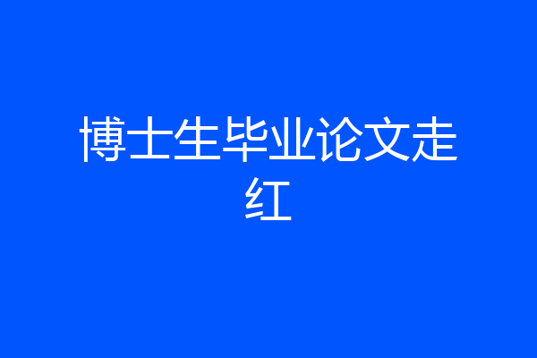 博士生毕业论文走红