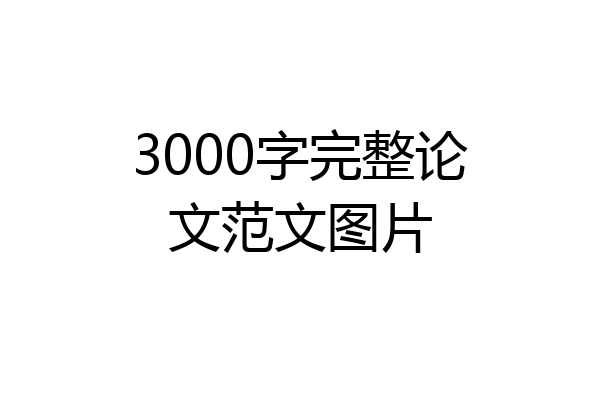 3000字完整论文范文图片