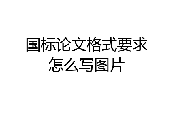 国标论文格式要求怎么写图片