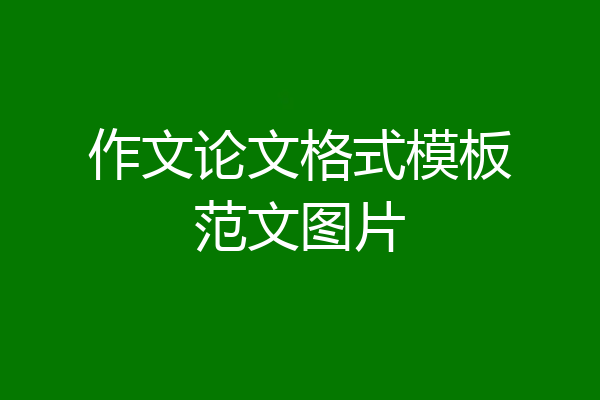 作文论文格式模板范文图片