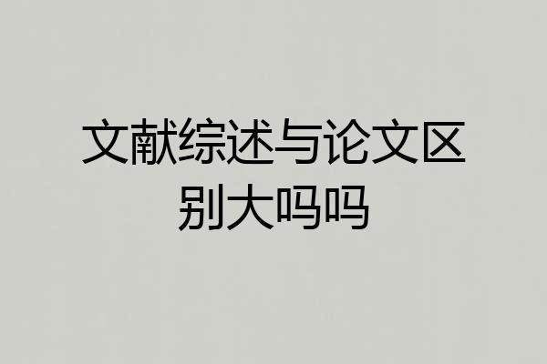 文献综述与论文区别大吗吗
