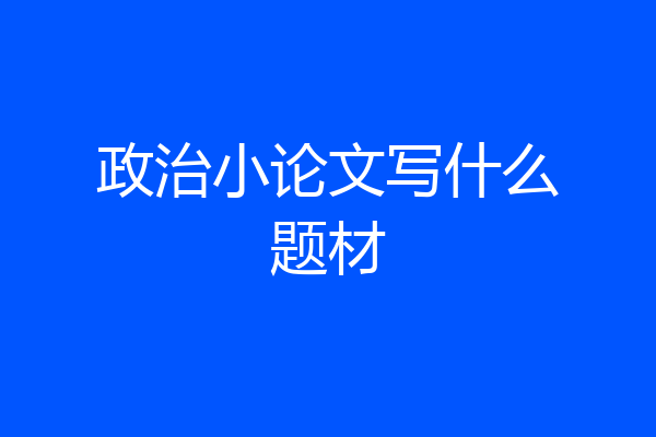 政治小论文写什么题材