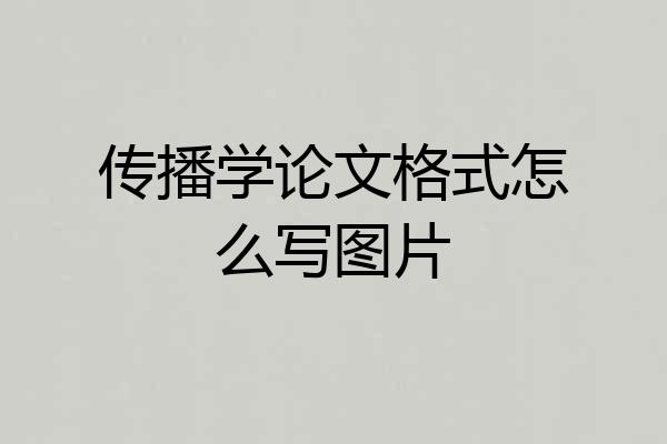 传播学论文格式怎么写图片