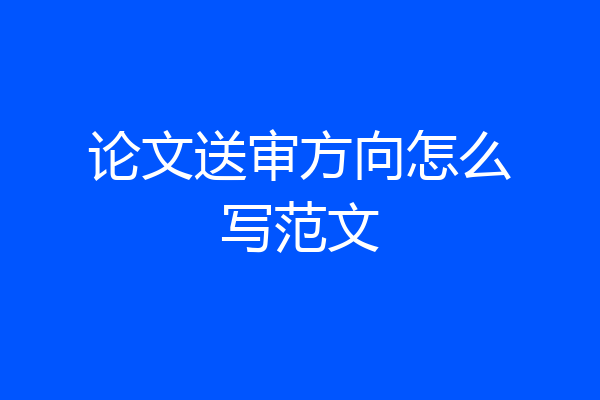 论文送审方向怎么写范文