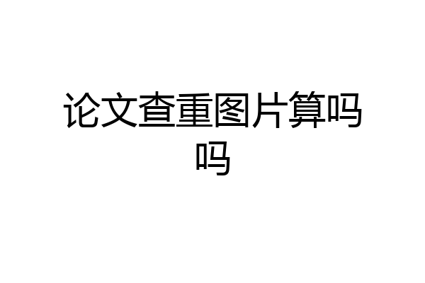 论文查重图片算吗吗