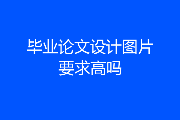 毕业论文设计图片要求高吗