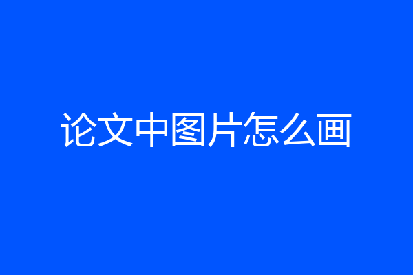论文中图片怎么画