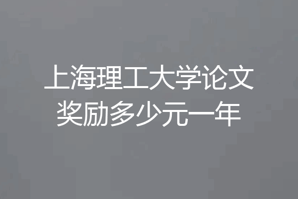 上海理工大学论文奖励多少元一年