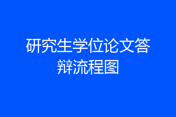 研究生学位论文答辩流程图