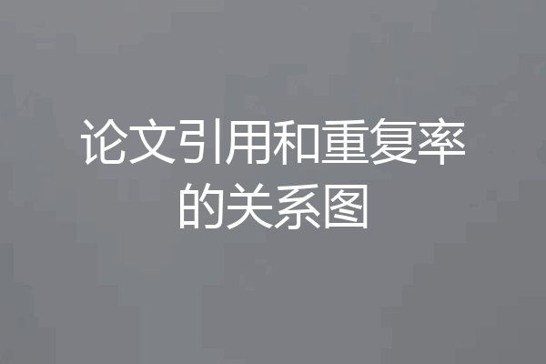 论文引用和重复率的关系图