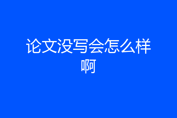论文没写会怎么样啊