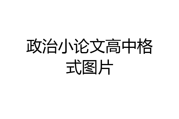 政治小论文高中格式图片