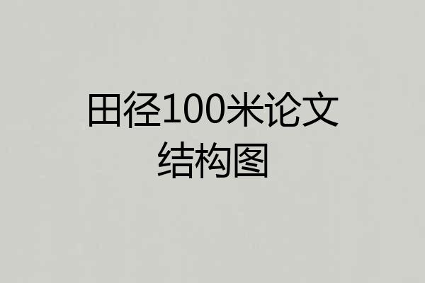 田径100米论文结构图
