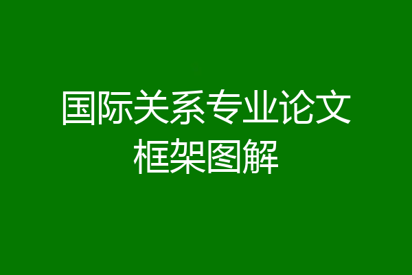 国际关系专业论文框架图解