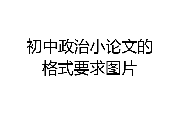 初中政治小论文的格式要求图片