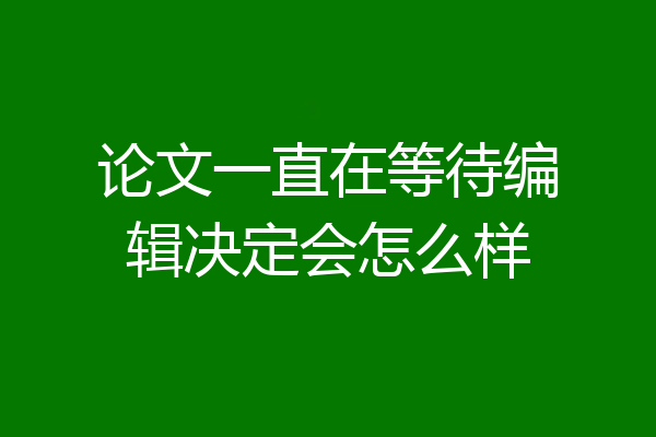 论文一直在等待编辑决定会怎么样