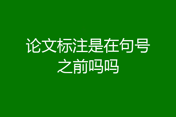 论文标注是在句号之前吗吗