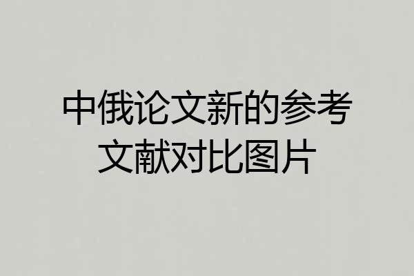 中俄论文新的参考文献对比图片