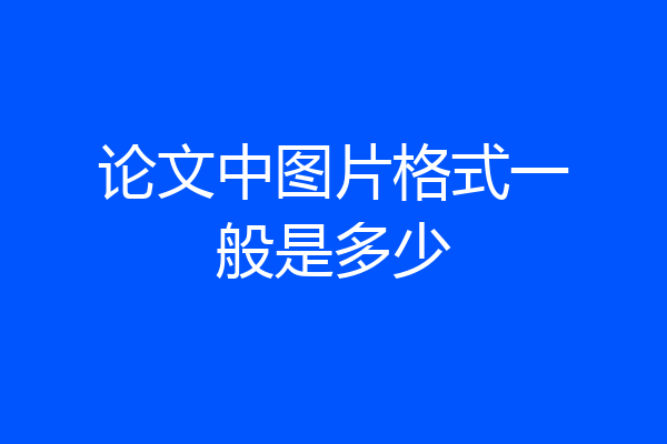 论文中图片格式一般是多少