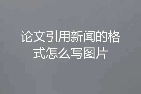 论文引用新闻的格式怎么写图片