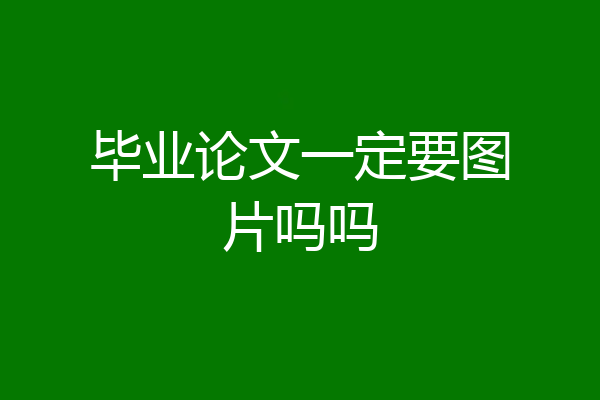 毕业论文一定要图片吗吗
