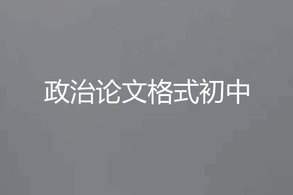 政治论文格式初中