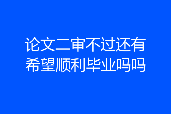论文二审不过还有希望顺利毕业吗吗